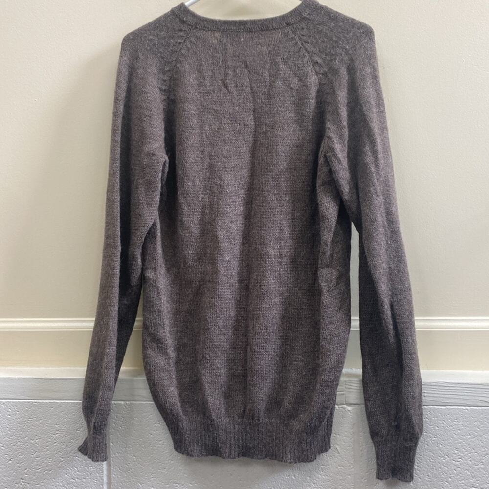 Arte Vivo Miguelito vintage women’s Large Brown V-Neck baby alpaca Sweater - Picture 4 of 4